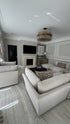 Oscar Pebble 4 Piece Corner Sofa & Stool